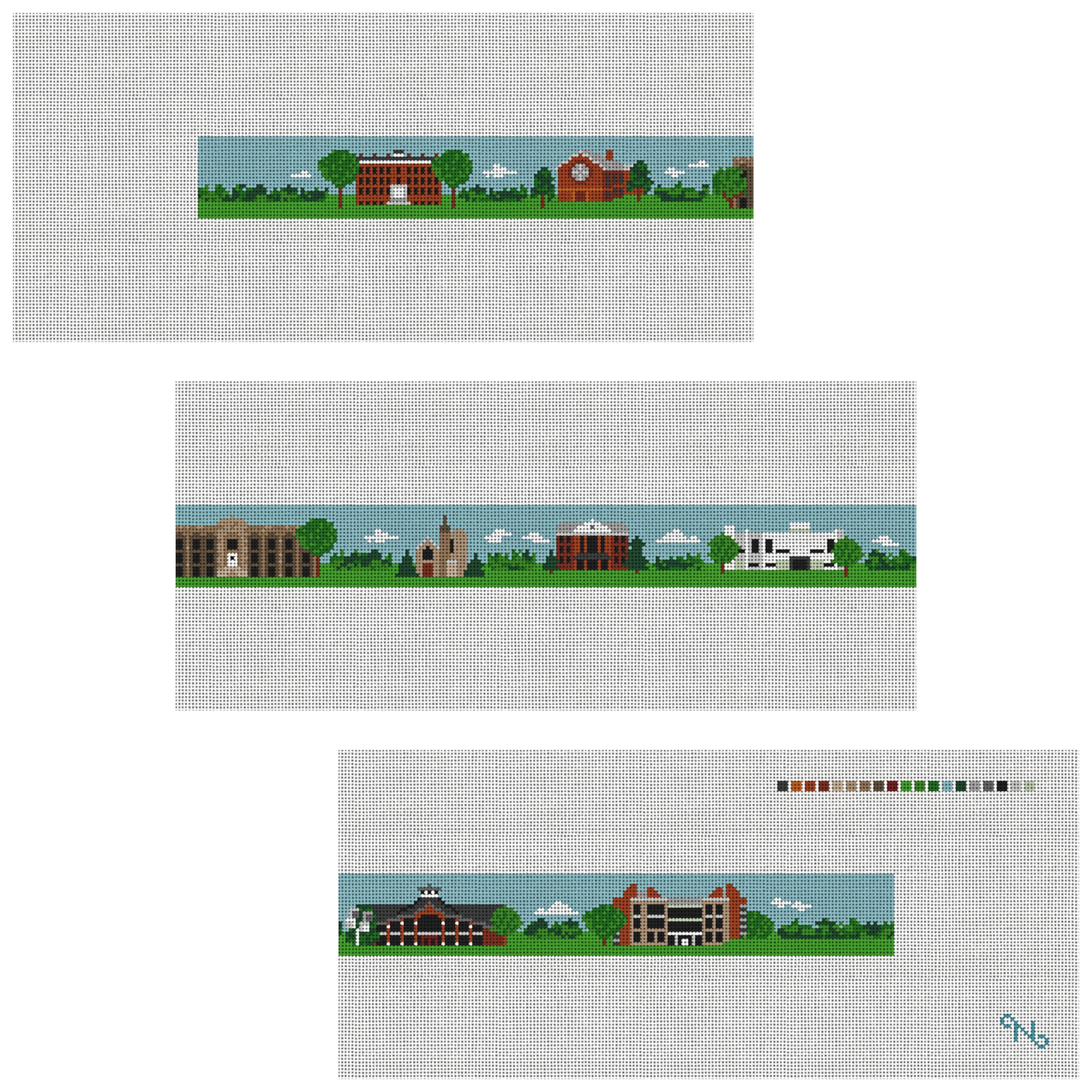 Canton New York Landscape Needlepoint Belt Kit