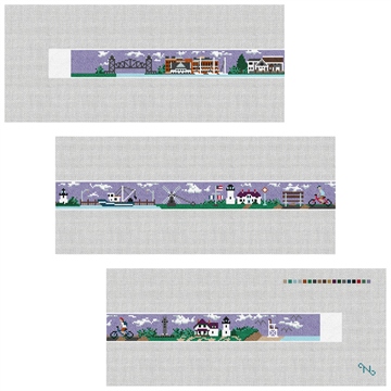 Cape Cod Highlights Needlepoint Kit Stitched Preview