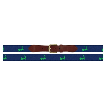 Cape Cod Island Needlepoint Belt 