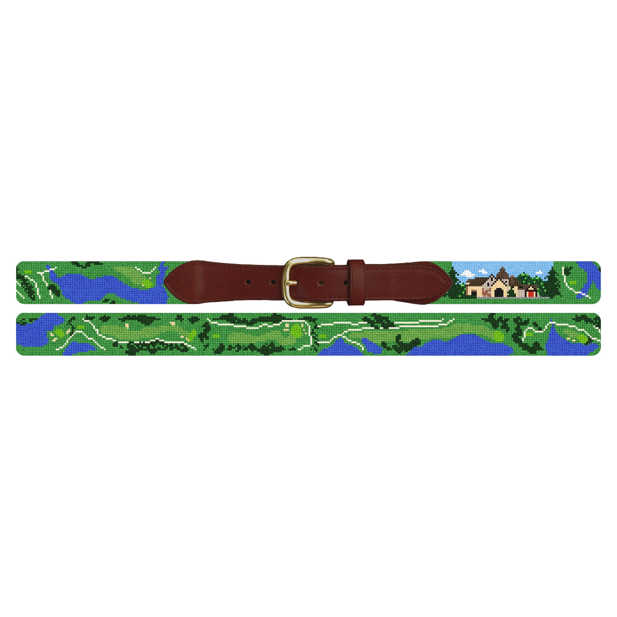 Capital City Club Golf Course Needlepoint Belt