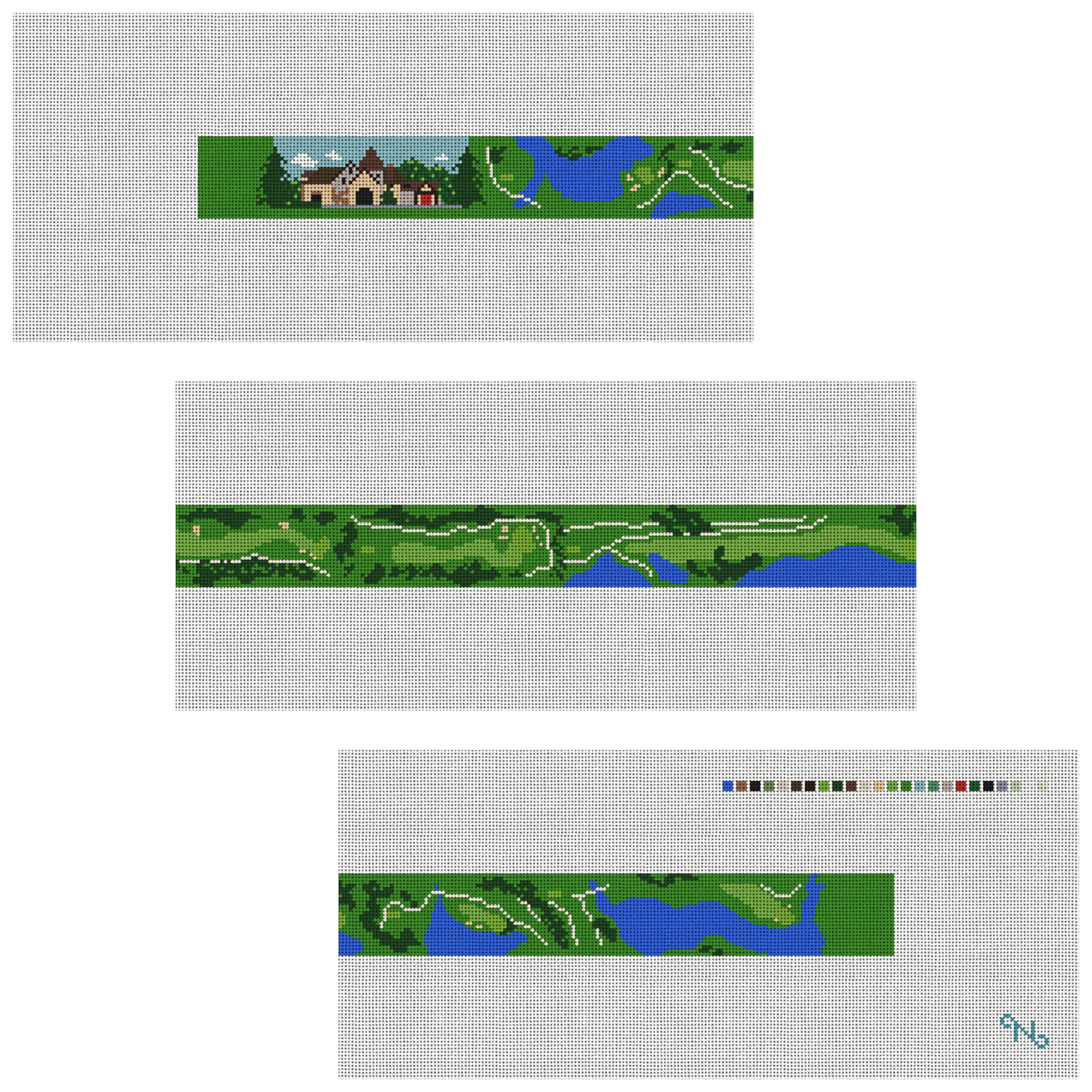 Capital City Club Golf Needlepoint Belt Kit