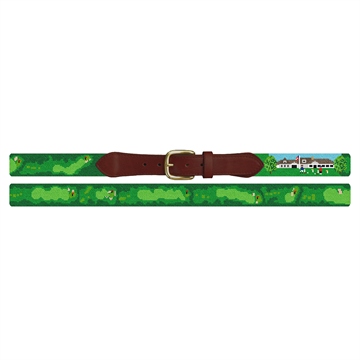 Captains Golf Course Needlepoint Belt