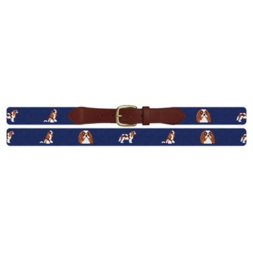 Cavalier King Charles Needlepoint Belt