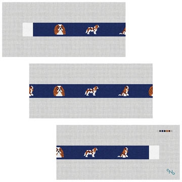 Cavalier King Charles Needlepoint Belt Kit Stitched Preview