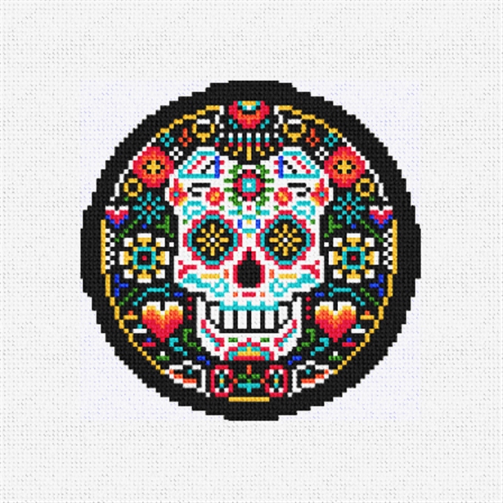 Celestial Smiles Needlepoint Coaster Ornament Kit