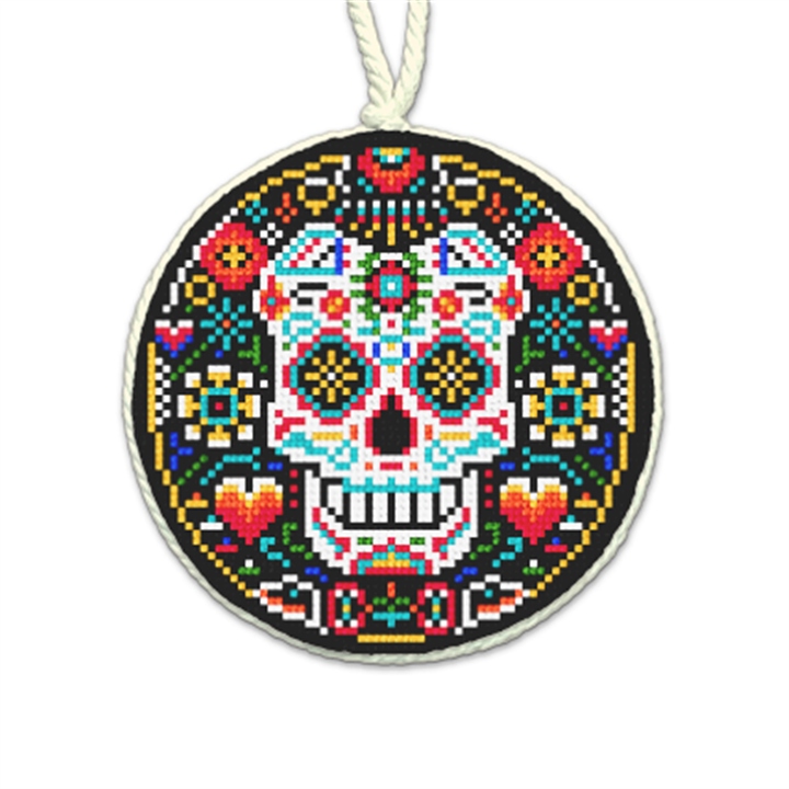 Celestial Smiles Needlepoint Ornament