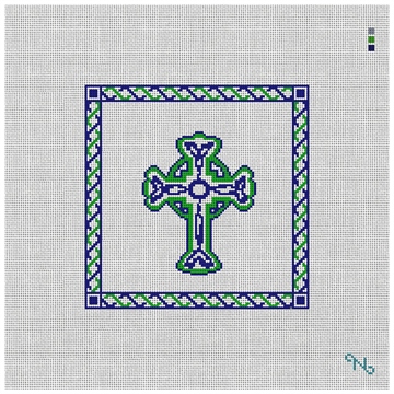 Celtic Cross Wedding Needlepoint Pillow Kit