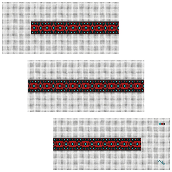 Ceres Needlepoint Belt Kit Stitched Preview