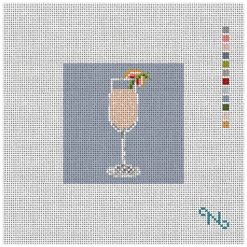 Champagne Cocktail Needlepoint Ornament Kit