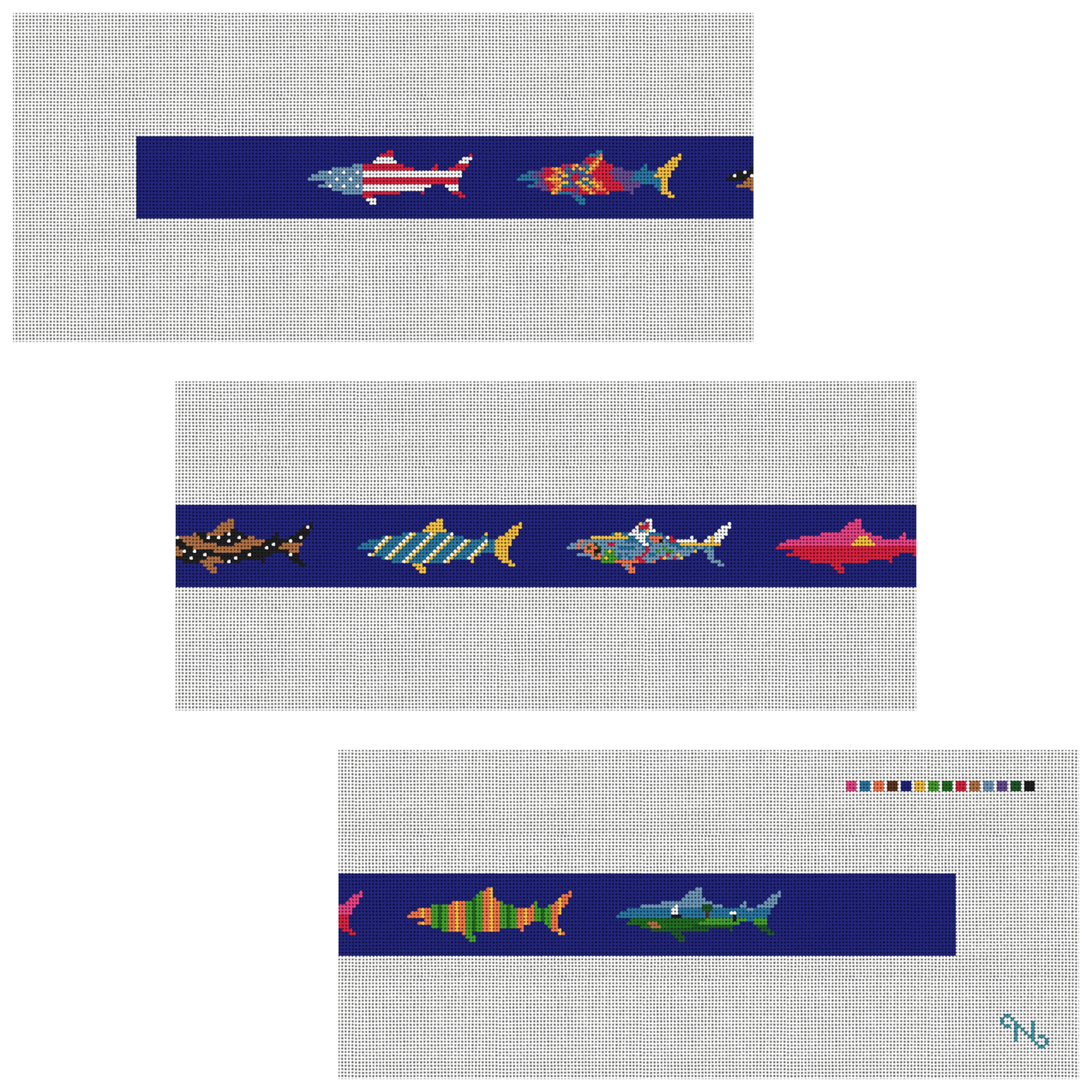 Chatham Great White Shark Needlepoint Belt Kit