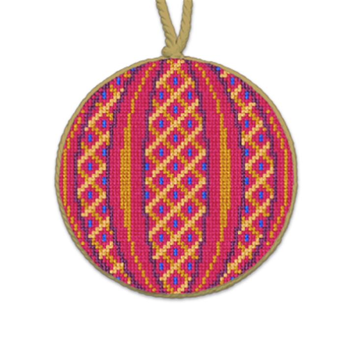 Cheer and Joy Needlepoint Ornament