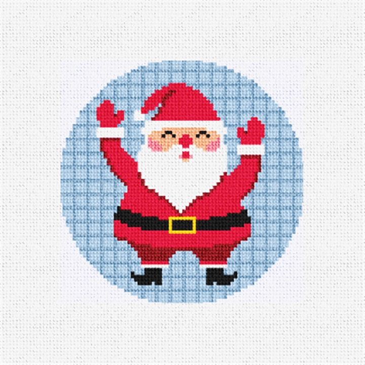 Cheerful Santa Needlepoint Ornament Kit