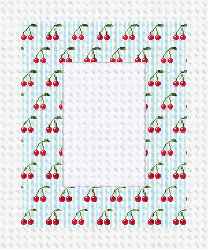 Cherries Picture Frame Needlepoint Kit