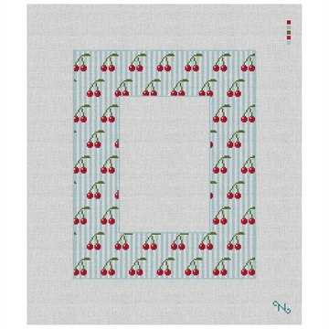 Cherries Picture Frame Needlepoint Kit