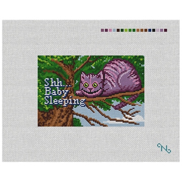 Cheshire Cat Needlepoint Door Hanger Kit