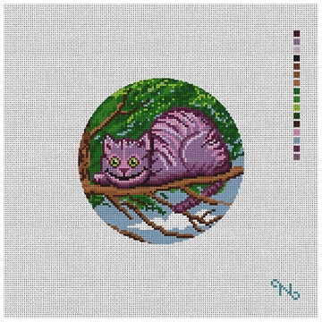 Cheshire Cat Needlepoint Ornament Kit