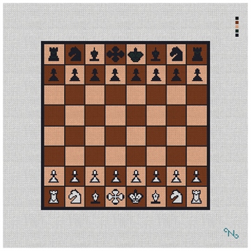 Chess Board Pillow Needlepoint Kit