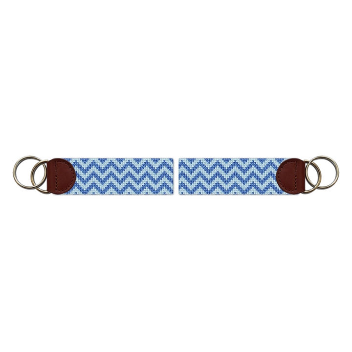 Chevron Needlepoint Key Fob 