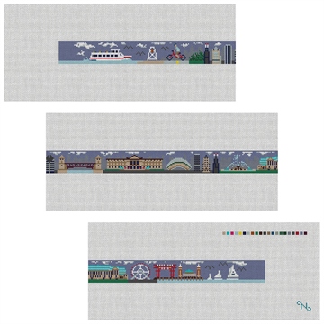 Chicago Landscape Needlepoint Belt Kit