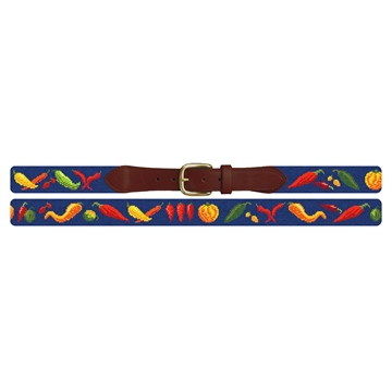 Chili Peppers Needlepoint Belt