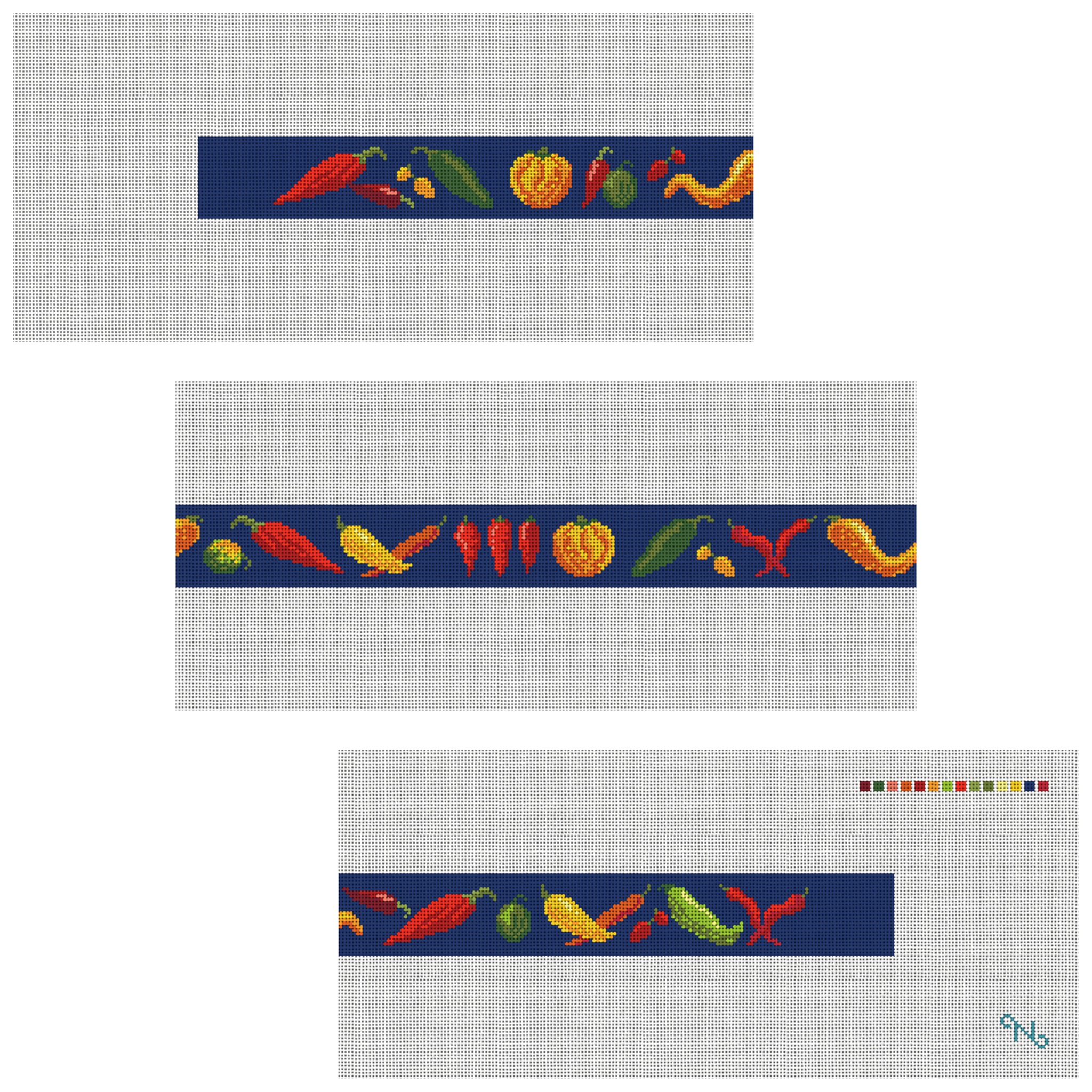 Chili Peppers Needlepoint Belt Kit