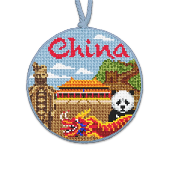 China Needlepoint Ornament 