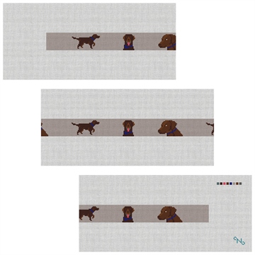 Chocolate Lab Needlepoint Belt Kit