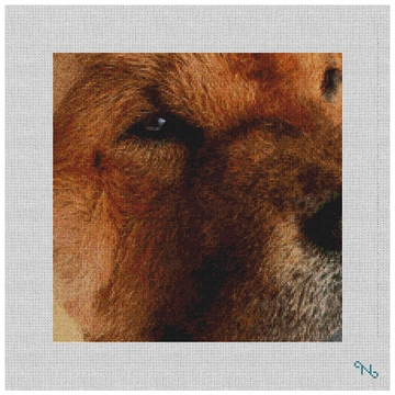 Chow Chow Needlepoint Pillow Kit Stitched Preview