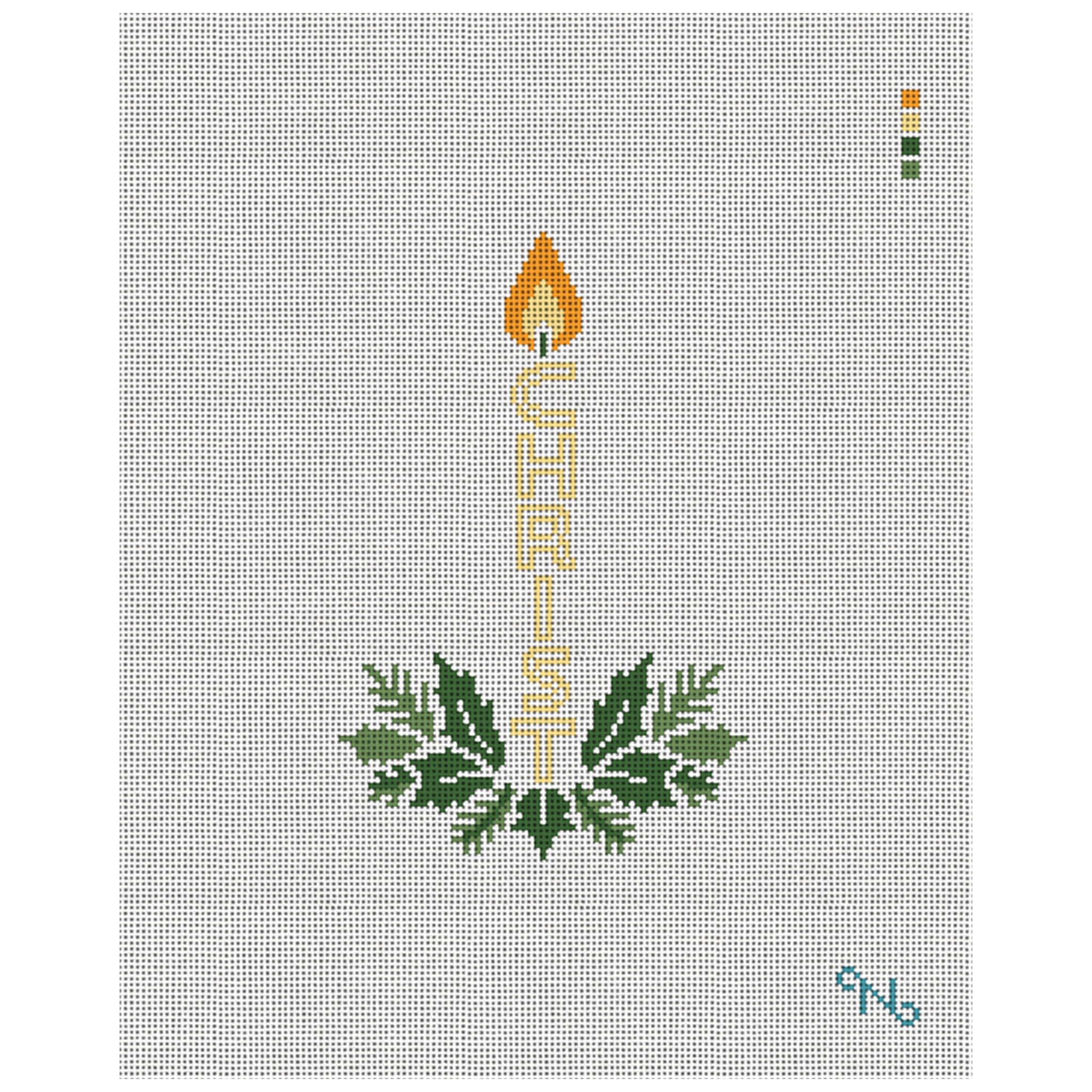 Christ Advent Candle Needlepoint Ornament Kit