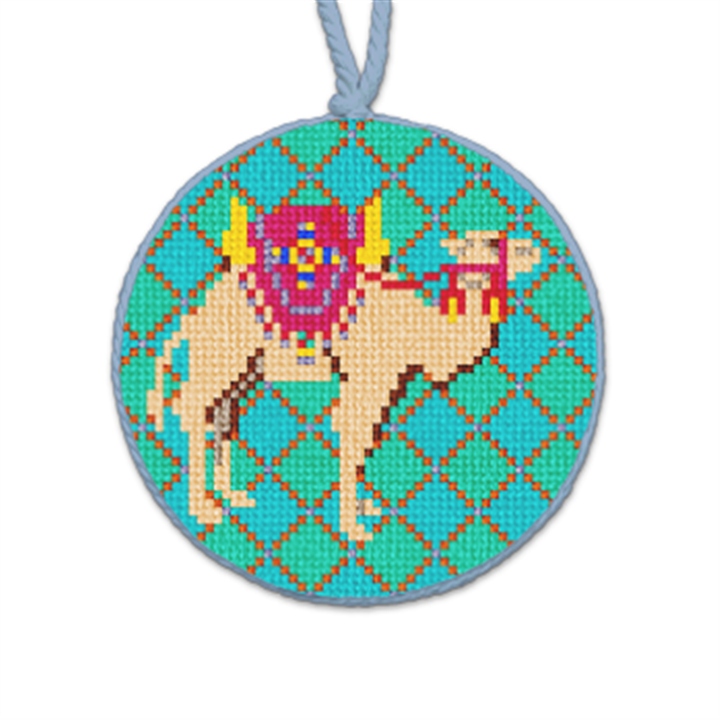 Christmas Camel Needlepoint Ornament 