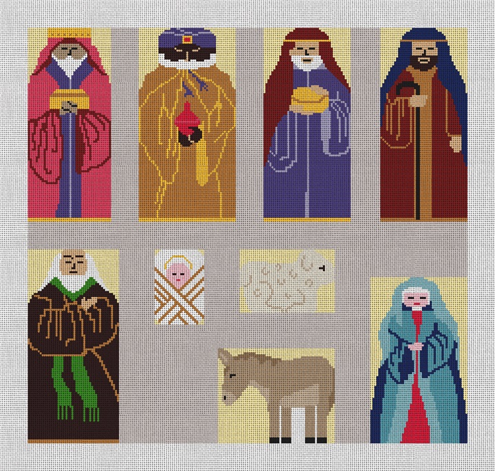 3D Christmas Nativity Set Needlepoint Kit NeedlePaint