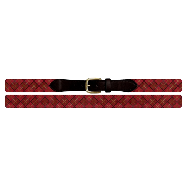 Classic Argyle Needlepoint Belt