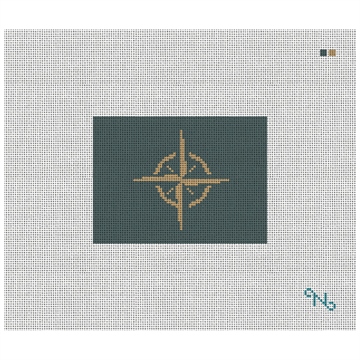 Classic Compass Needlepoint Card Wallet Kit