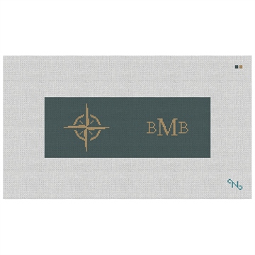 Classic Compass Needlepoint Wallet Kit