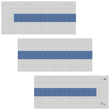Classic Geometry Needlepoint Belt Kit Stitched Preview