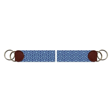 Classic Geometry Needlepoint Key Fob