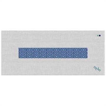 Classic Geometry Needlepoint Key Fob Kit Stitched Preview