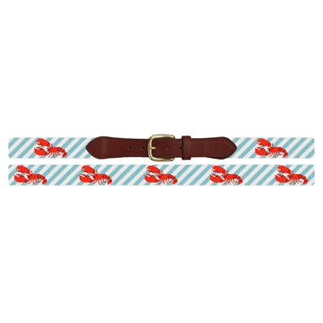 Classic Lobster Needlepoint Belt