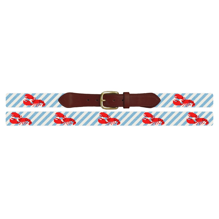 Classic Lobster Needlepoint Belt