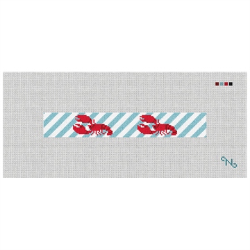 Classic Lobster Needlepoint Key Fob Kit Stitched Preview