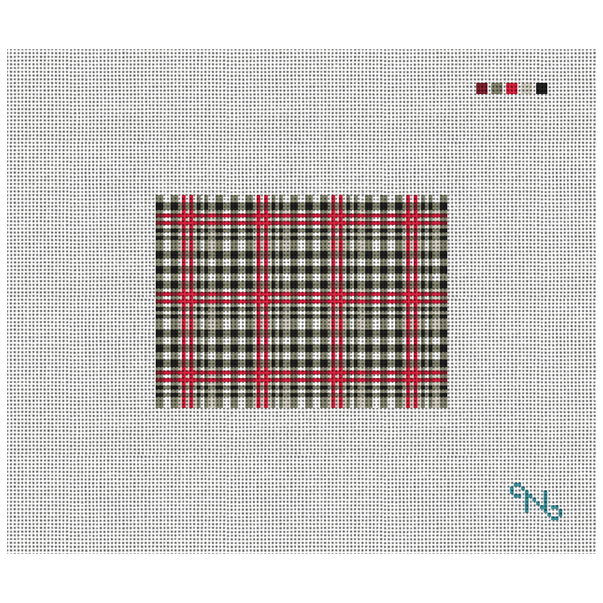 Classic Plaid Needlepoint Card Wallet Kit
