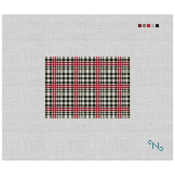 Classic Plaid Needlepoint Card Wallet Kit