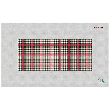 Classic Plaid Needlepoint Flask Kit Stitched Preview