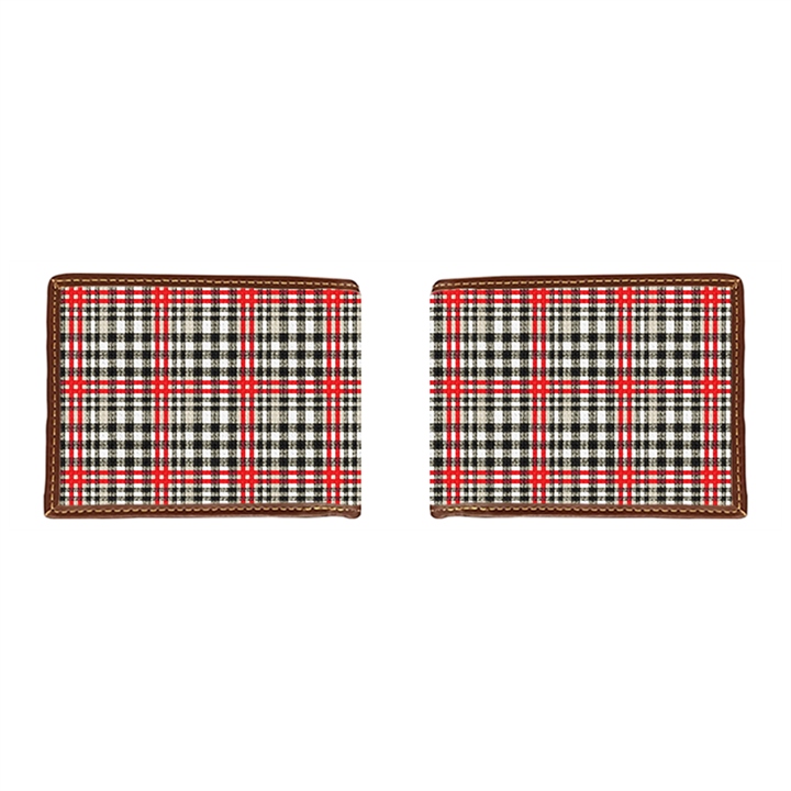 Classic Plaid Needlepoint Wallet 