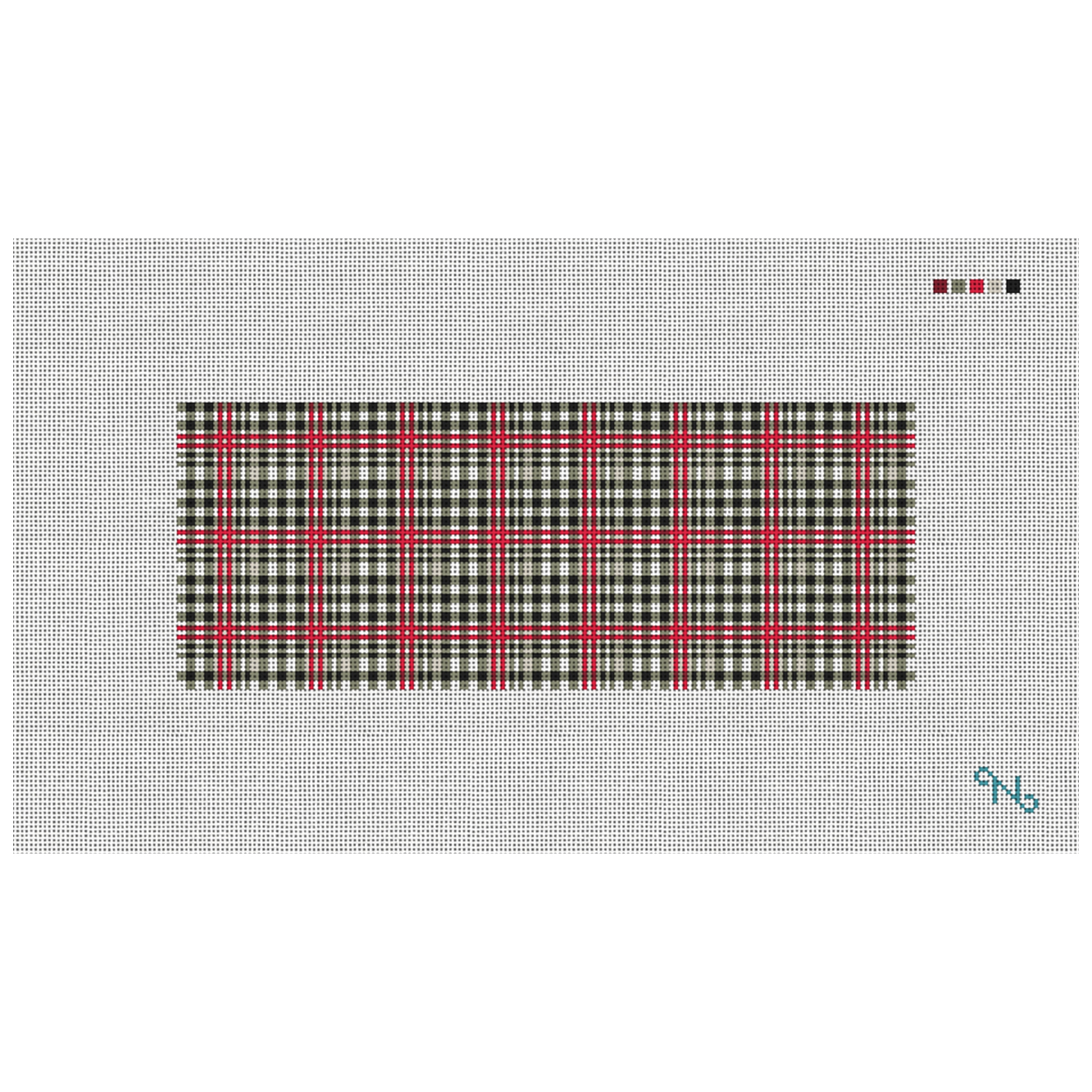Classic Plaid Needlepoint Wallet Kit