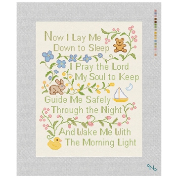 Classic Prayer Needlepoint Kit Stitched Preview