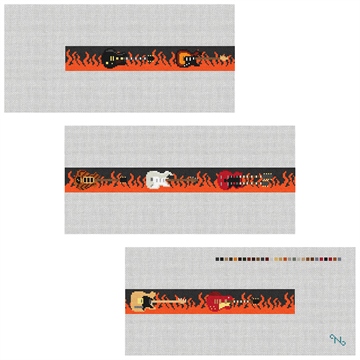 Classic Rock and Roll Needlepoint Kit Stitched Preview