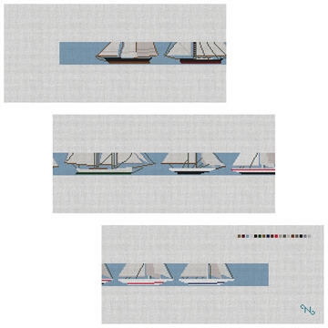 Classic Sailboat Racing Needlepoint Kit