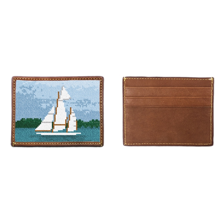 Classic Sailing Needlepoint Card Wallet