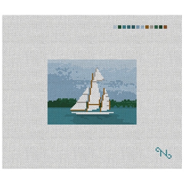 Classic Sailing Needlepoint Card Wallet Kit